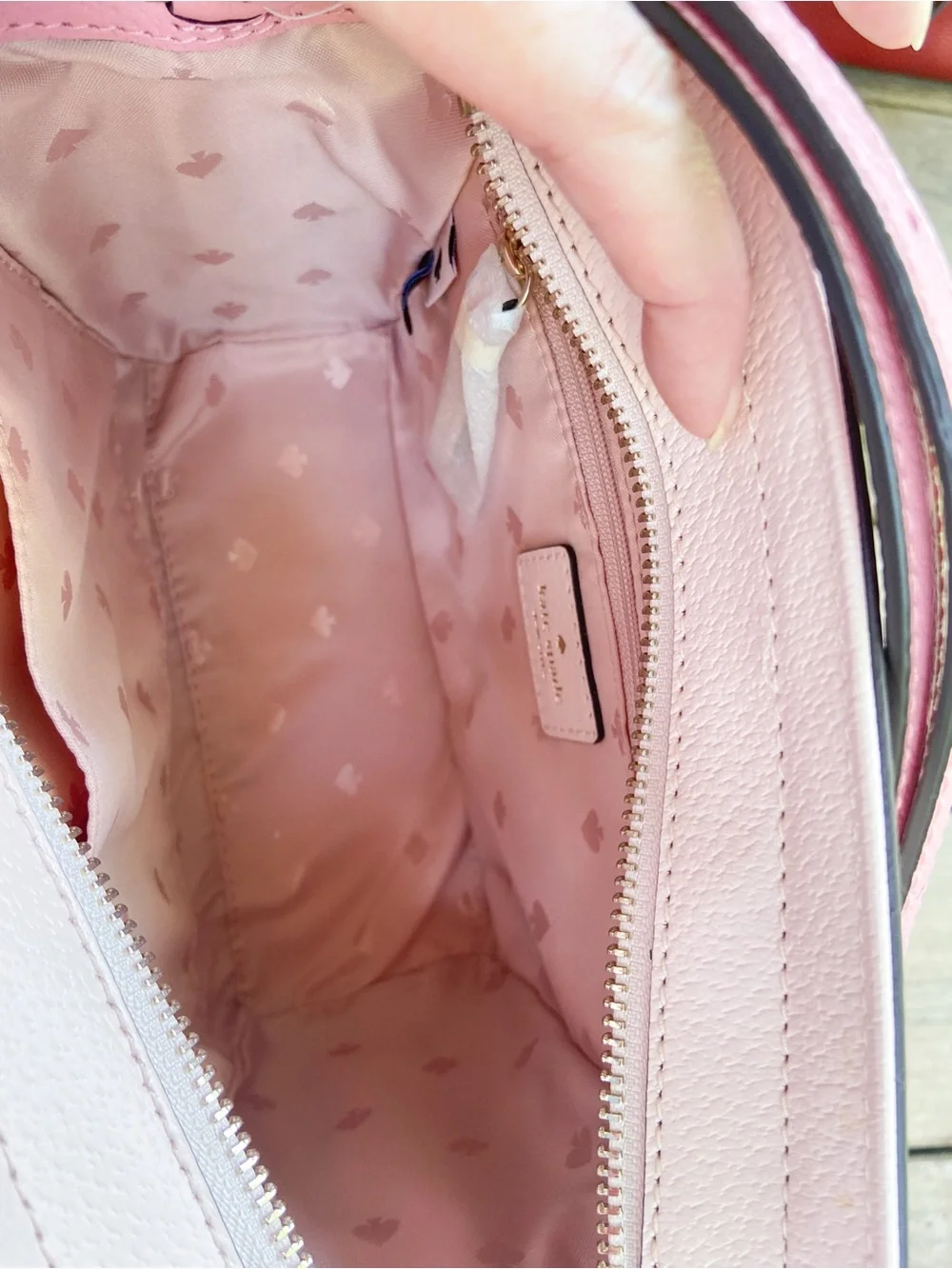Kate Spade Grand Street Hayden Leather Crossbody Bag Pink Color Block BalletCore